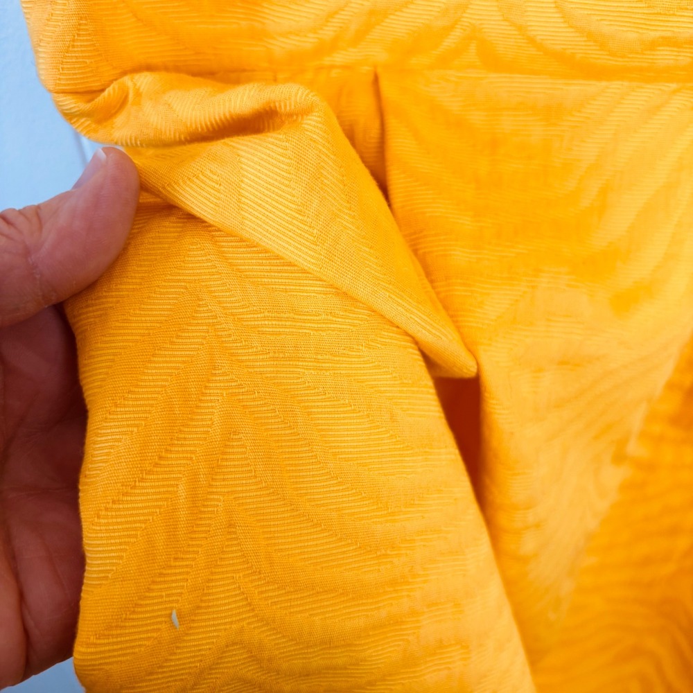 Taylor Sleeveless Ruffle Neck Party Dress Sunflower Yellow Fitted Career Size 4 - Picture 6 of 11